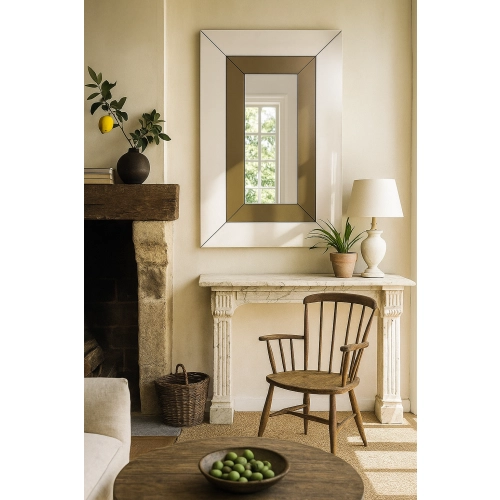 Lustro dekoracyjne dwukolorowe glamour - INES